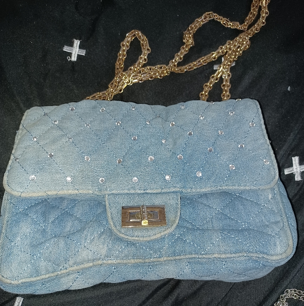 Denim Bling Bag
